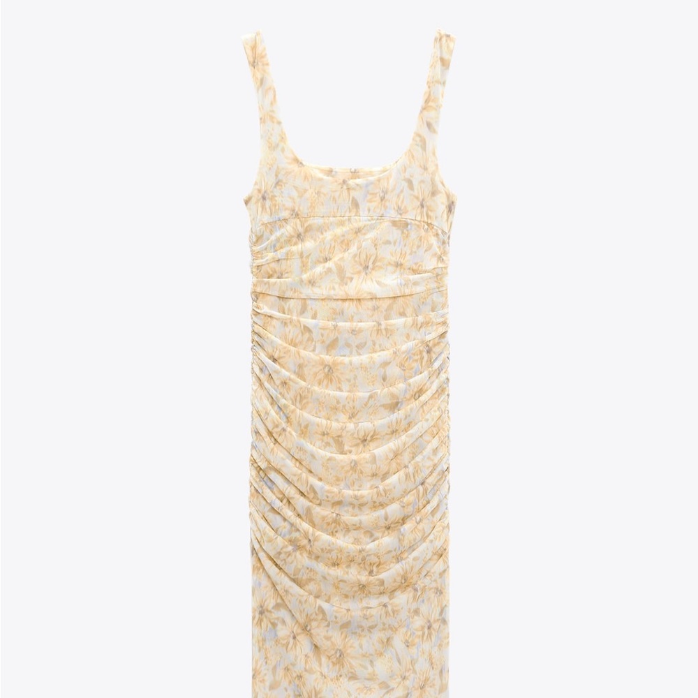 Zara printed tulle dress